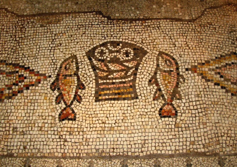 Multiplication mosaic, Tabgha, Israel